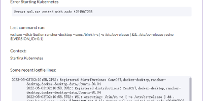 解决Rancher Desktop win10无法启动问题